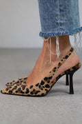 LEOPARD SLINGBACK HEELS