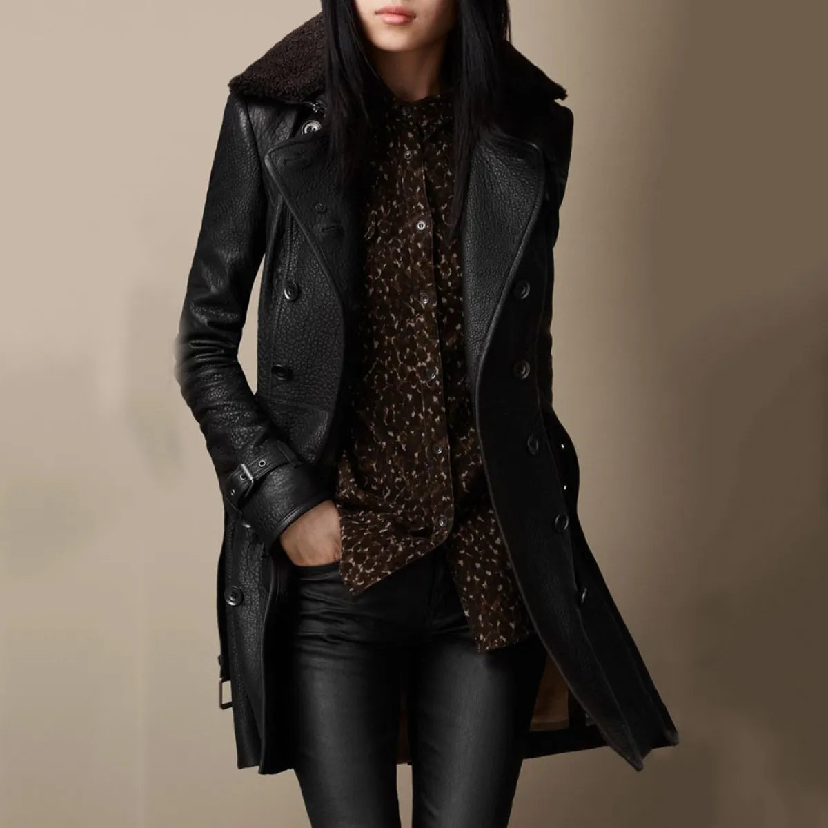 Victoria™ - Luxurious Leather Coat
