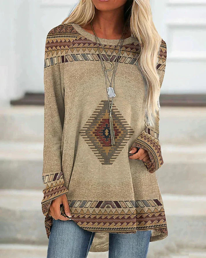 Ariella - Boho Printed Long Sleeve