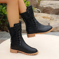 Kaitly - Edgy Lace-Up Boots