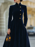 Natalia | A-Line Dress with Gold Accents