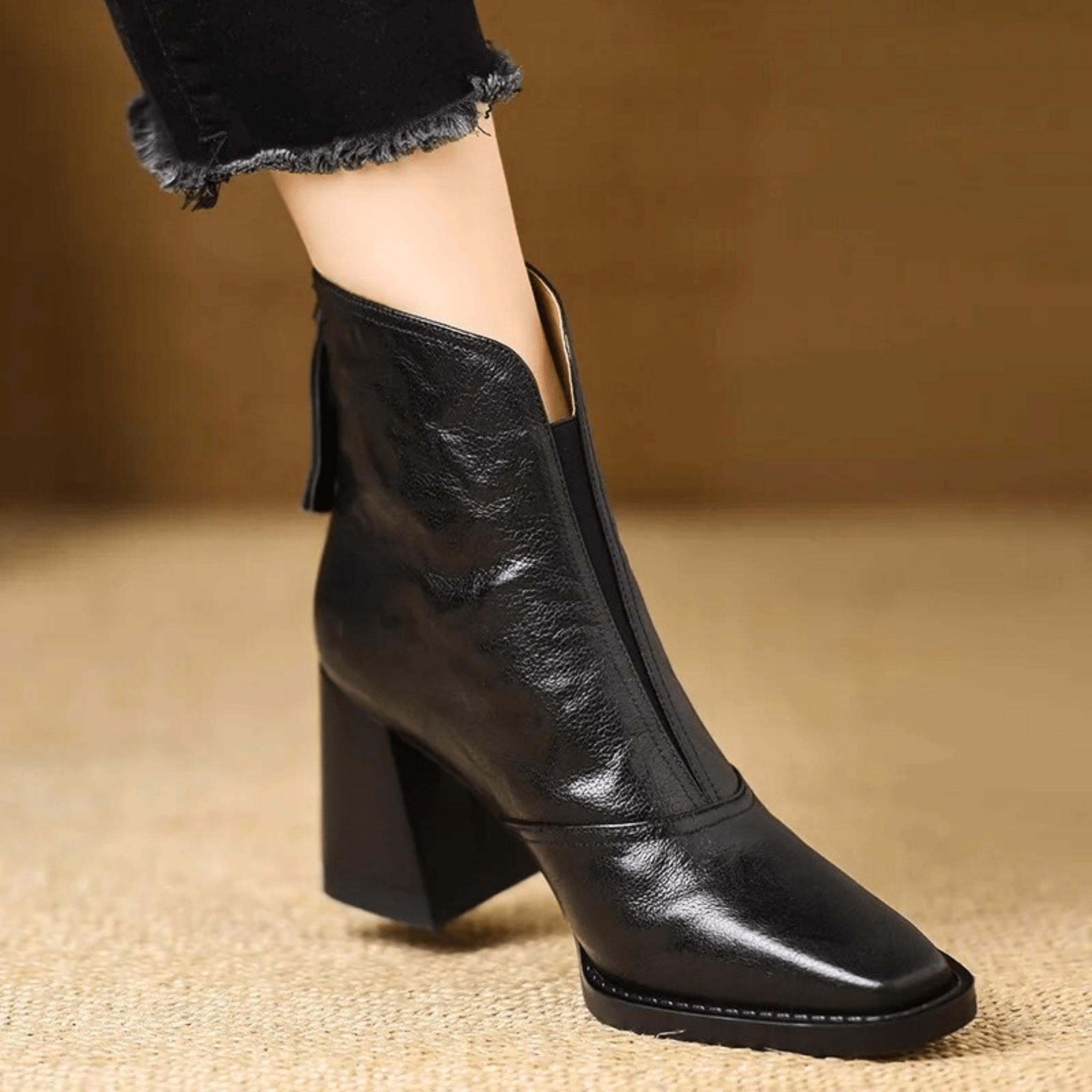 Indigo | Luxury Ankle Boots with Medium Heel
